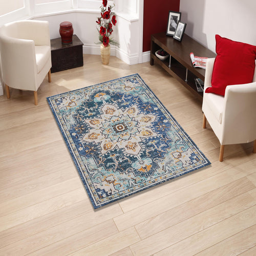 Turkish Medallion Rug: Vintage-Style Boho Chic Home Decor