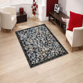 Pebble Stone Print Rug: Modern Hallway, Living Room Decor
