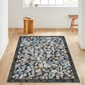 Pebble Stone Print Rug: Modern Hallway, Living Room Decor