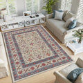 Turkish Vintage Rug: Traditional Floral Medallion