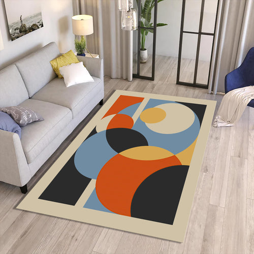 Geometric Abstract Area Rug Modern Art Living Room Bedroom Carpet