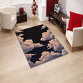 Cloud Area Rug: Modern Abstract Design, Boho Decor, Non-Slip