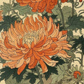 Floral Area Rug: Orange Blossom Abstract Design, Non-Slip