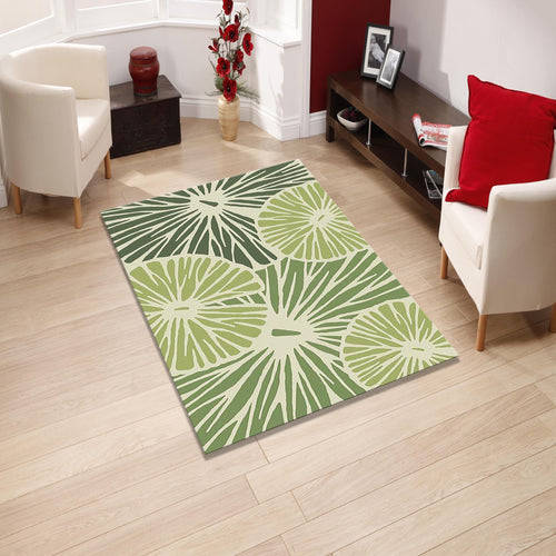 Lemon Slice Pattern Area Rug Citrus Fruit Kitchen Living Room