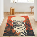 Bengal Tiger Printed Rug: Non-Slip Living Room Carpet