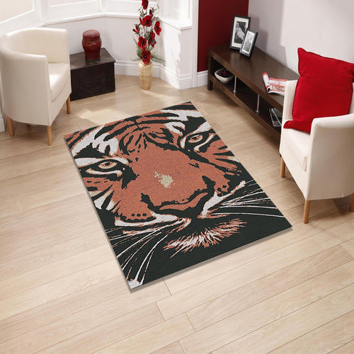 Bengal Tiger Rug: Exquisite Printed Persian Carpet