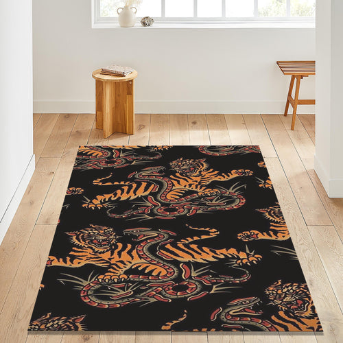 Tiger & Snake Area Rug: Gothic House Decoration