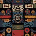 Safari Area Rug: Ethnic Tribal Floor Art, Anti-Slip Rug