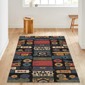 Safari Area Rug: Ethnic Tribal Floor Art, Anti-Slip Rug