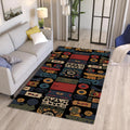 Safari Area Rug: Ethnic Tribal Floor Art, Anti-Slip Rug