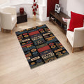 Safari Area Rug: Ethnic Tribal Floor Art, Anti-Slip Rug