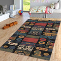 Safari Area Rug: Ethnic Tribal Floor Art, Anti-Slip Rug