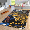 Tiger & Dragon Area Rug: Gothic Animal Print Carpet