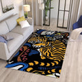 Tiger & Dragon Area Rug: Gothic Animal Print Carpet