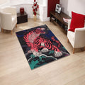 Pink Tiger Area Rug: Gothic Animal Carpet for Living Room