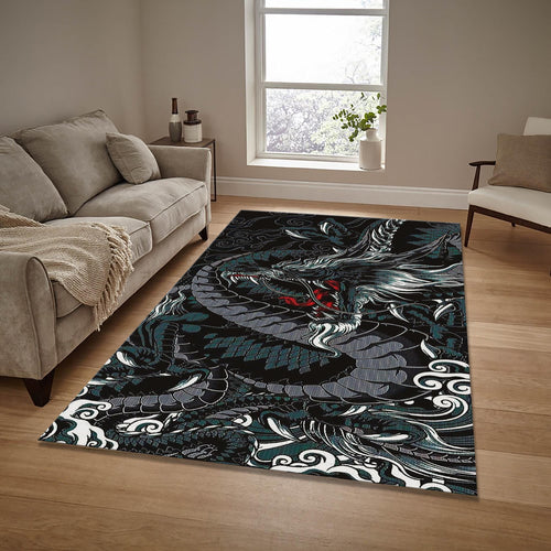 Dragon Area Rug, Fantasy Gothic Decor