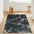Dragon Area Rug, Fantasy Gothic Decor