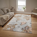 Old World Map Rug: Rustic Compass Design