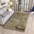 Old World Map Area Rug Rustic Compass Vintage Living Room Carpet