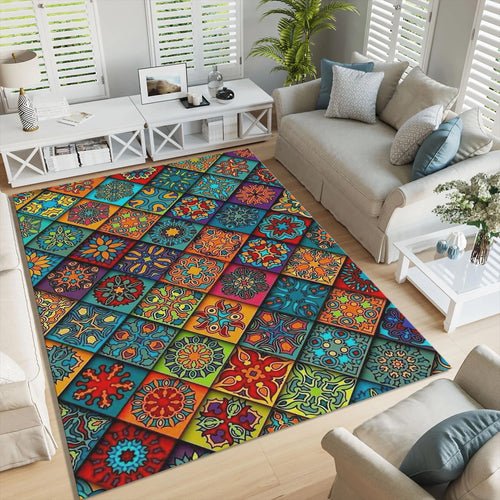 Boho Rug: Multicolored Moroccan Style