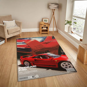 Ferrari F1 Rug, Ferrari F40 Car Rug