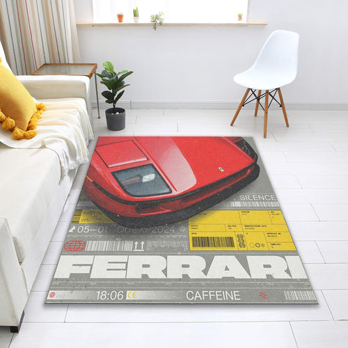 Ferrari F1 Rug, Ferrari F40 Car Rug: Sports Decor