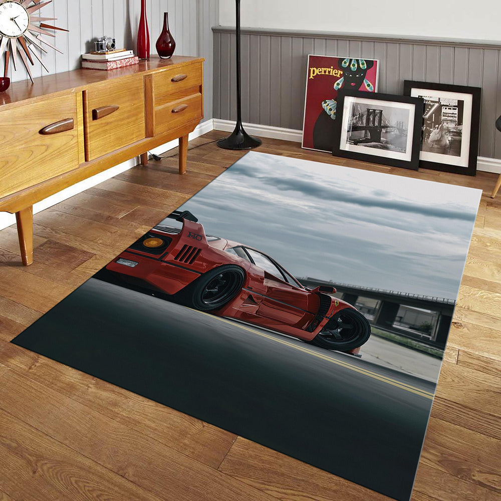 Ferrari F1 Rug Ferrari F40 Rug Formula 1 Racing Carpet for Garage