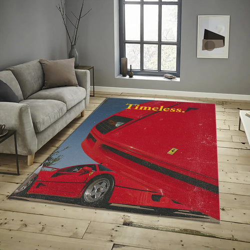 Ferrari F1 Rug, Ferrari Car Print Rug