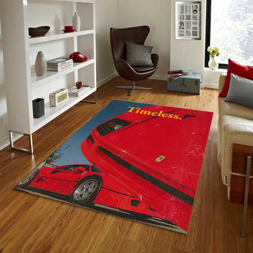 Ferrari F1 Rug, Ferrari Car Print Rug