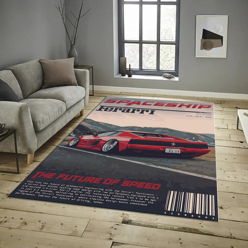 Ferrari F1 Rug, Personalized Ferrari Rug