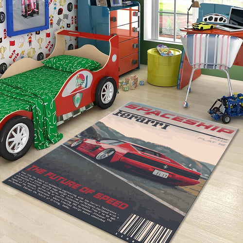 Ferrari F1 Rug, Personalized Ferrari Rug