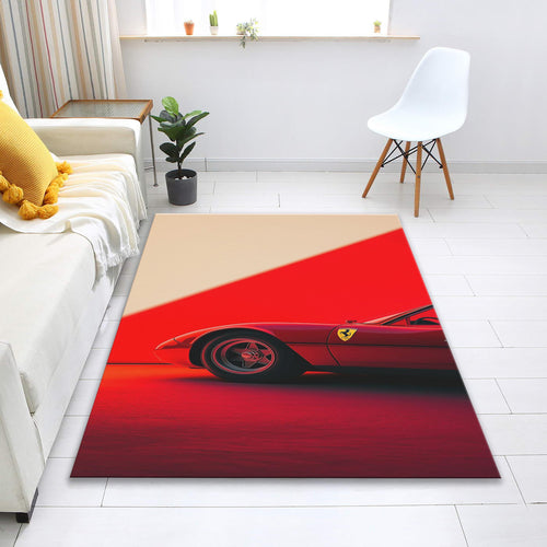 Ferrari F1 Rug, Ferrari Car Print Rug