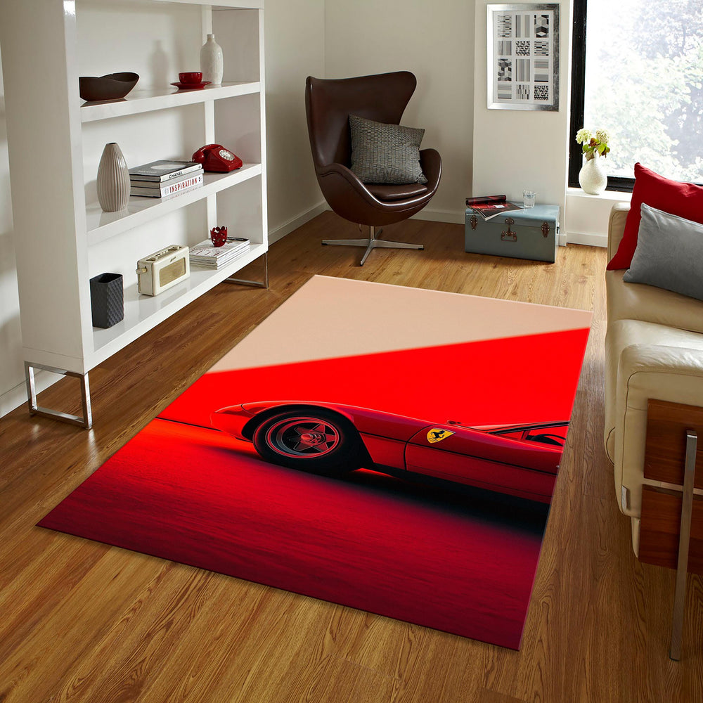 Ferrari F1 Rug, Ferrari Car Print Rug