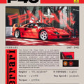 Ferrari F1 Rug, Ferrari F40 Sports Car Rug