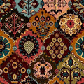 Personalized Area Rug, Colorful Floral Medallion Design