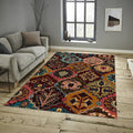 Personalized Area Rug, Colorful Floral Medallion Design
