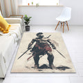Personalized Warrior Rug, Ancient Spartan Design, Home Decor