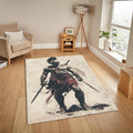 Personalized Warrior Rug, Ancient Spartan Design, Home Decor