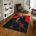 Customizable Graphic Rug, Gothic Skull Art, Personalized Home
