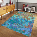 Colorful Town Play Mat, Washable Kids Rug, Nursery Decor