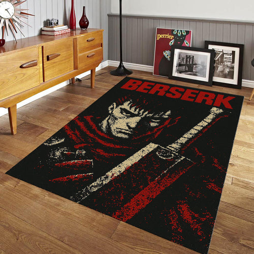 Berserk Anime Rug, Game Room Decor, Custom Art Rug