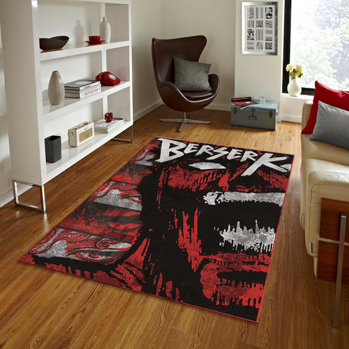 Berserk Anime Rug, Game Room Decor, Custom Washable Rug