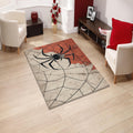 Gothic Spider Web Area Rug Witchy Halloween Living Room Carpet
