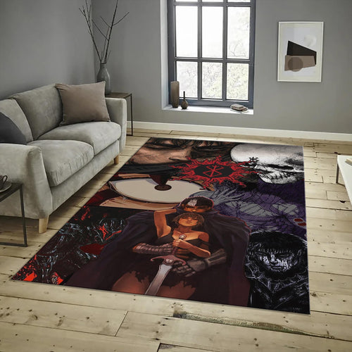 Berserk Anime Rug, Guts Art, Game Room Decor