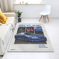 Nissan Skyline R34 Rug, Retro JDM Car Print