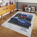 Nissan Skyline R34 Rug, Retro JDM Car Print