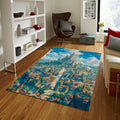 Abstract Land Rug, Custom Kid Room Rug, Colorful Decor