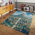 Abstract Land Rug, Custom Kid Room Rug, Colorful Decor