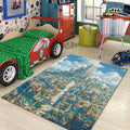 Abstract Land Rug, Custom Kid Room Rug, Colorful Decor