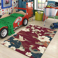Oriental Dragon Area Rug, Asian Decor, Floral Pattern
